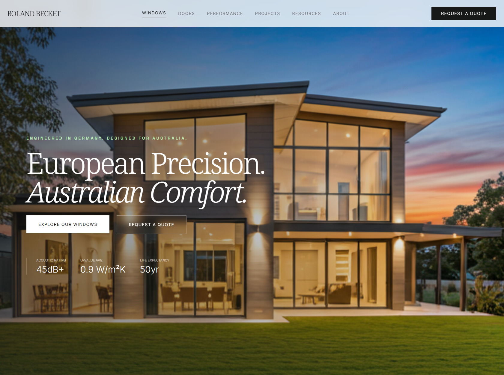 Roland Becket — European windows and doors website